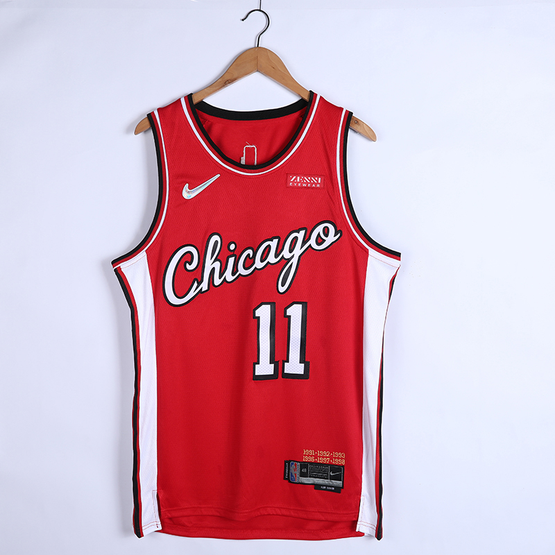 2022 Men Chicago Bulls #11 DeROZAN 75TH city edition Red NBA NikeJerseys->chicago bulls->NBA Jersey